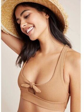 L*Space Tara Bikini Top Camel Size M